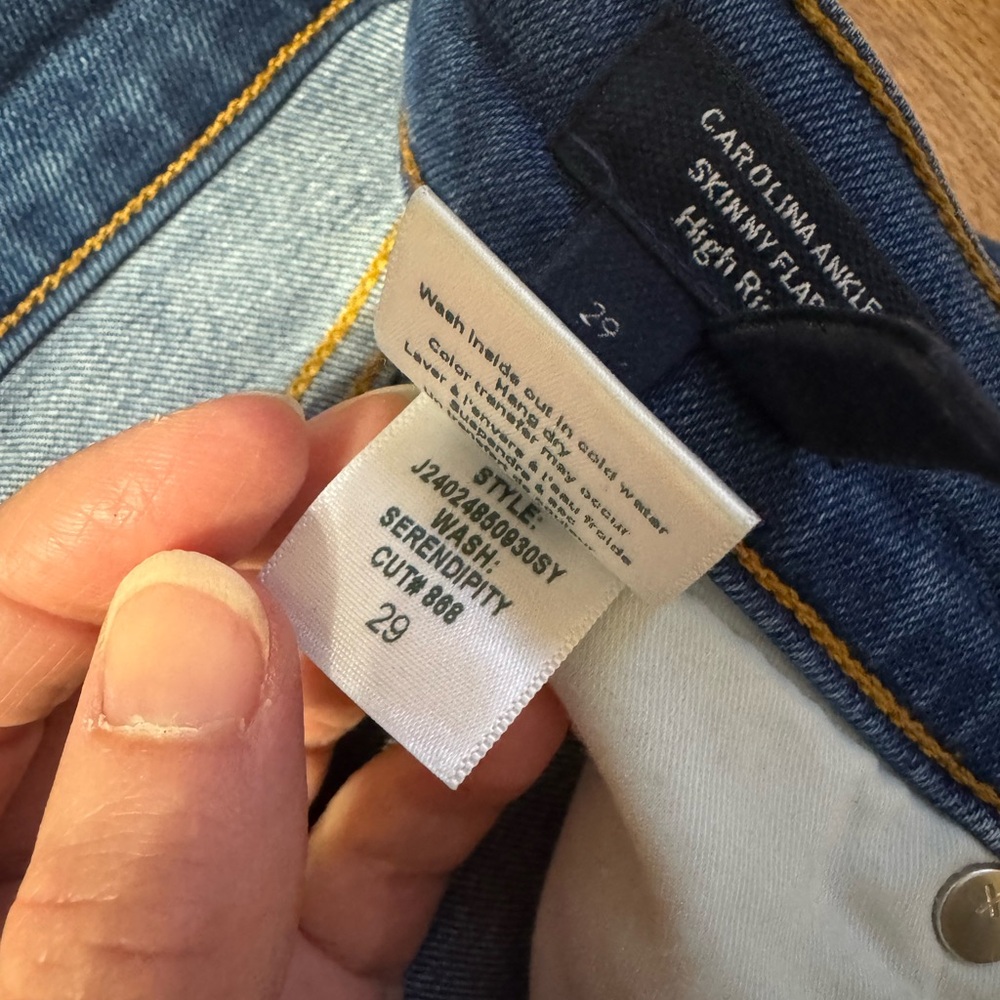 VERONICA BEARD Carolina Ankle Skinny Flare High Rise Jean Women's Size 29 - Picture 7 of 9